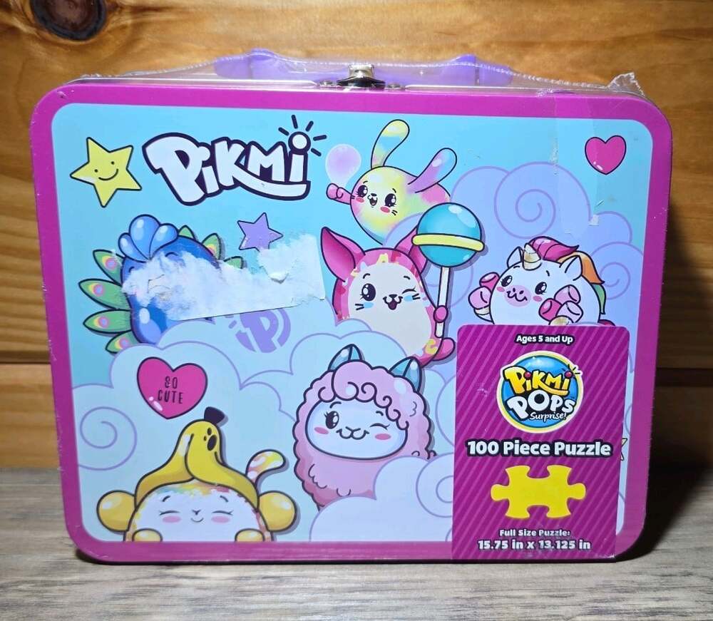 NEW Factory Sealed Pikmi Pops Surprise Lunchbox Collectible 100 pc Puzzle